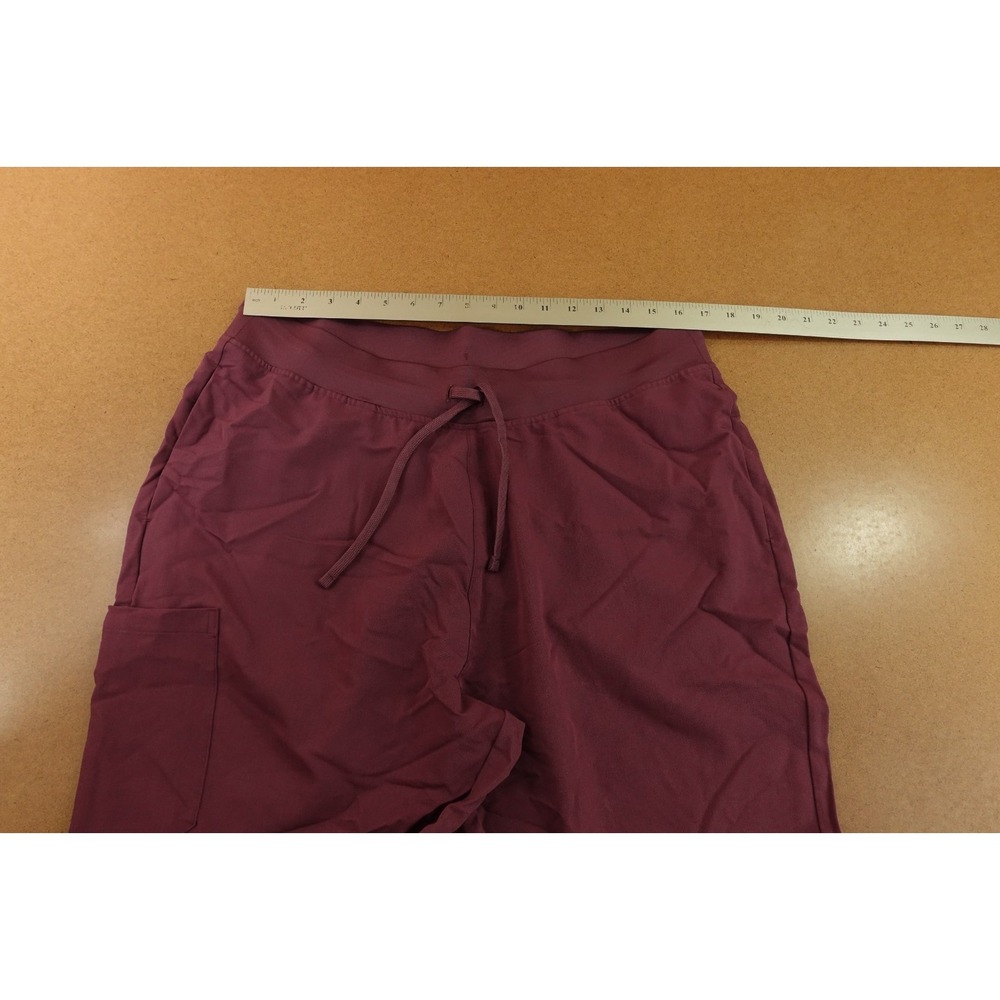 Mandala Womens Petite X-Large Bordeaux High Waist Jogger Pants Inseam-25 in NWT - Picture 7 of 11